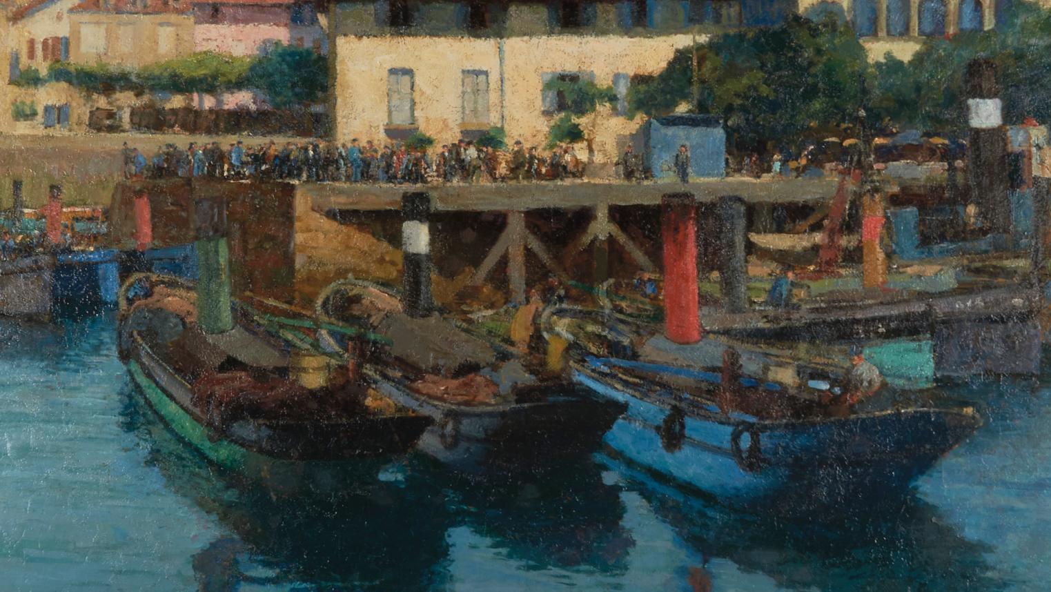 Georges Masson (1875-1948), Les Quais à Saint-Jean-de-Luz, huile sur panneau signée,... Georges Masson : le Pays basque dans le cœur