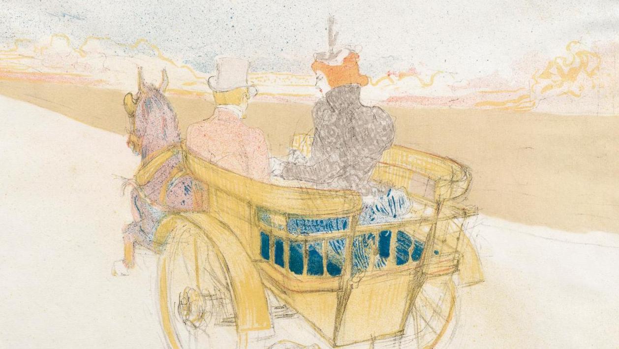 Henri de Toulouse-Lautrec (1864-1901), Partie de campagne, ou Le Tonneau, 1897, Ambroise... Une promenade en tonneau avec Toulouse-Lautrec 