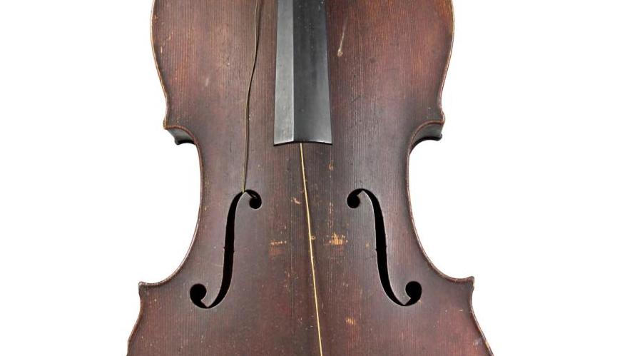 Auguste Sébastien Philippe Bernardel, dit «Bernardel Père» (1798-1870), violoncelle, Paris... Signé Bernardel Père, luthier à Paris