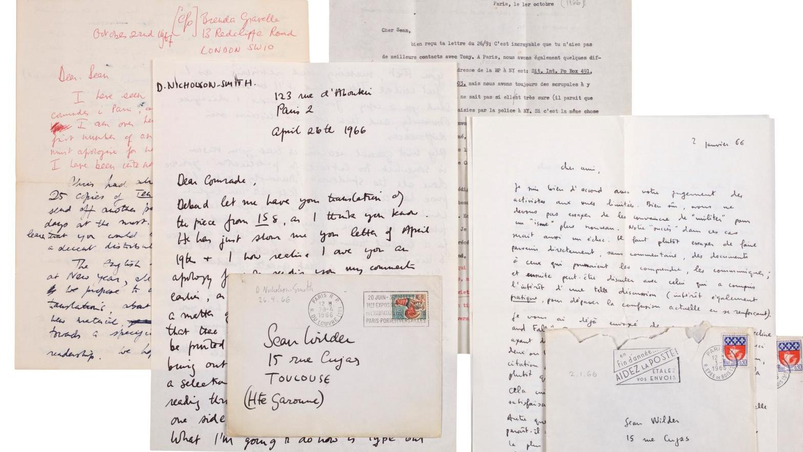 Guy Debord (1931-1994), correspondance inédite à Sean Wilder, soit 19 lettres autographes... Art et littérature du XXe siècle