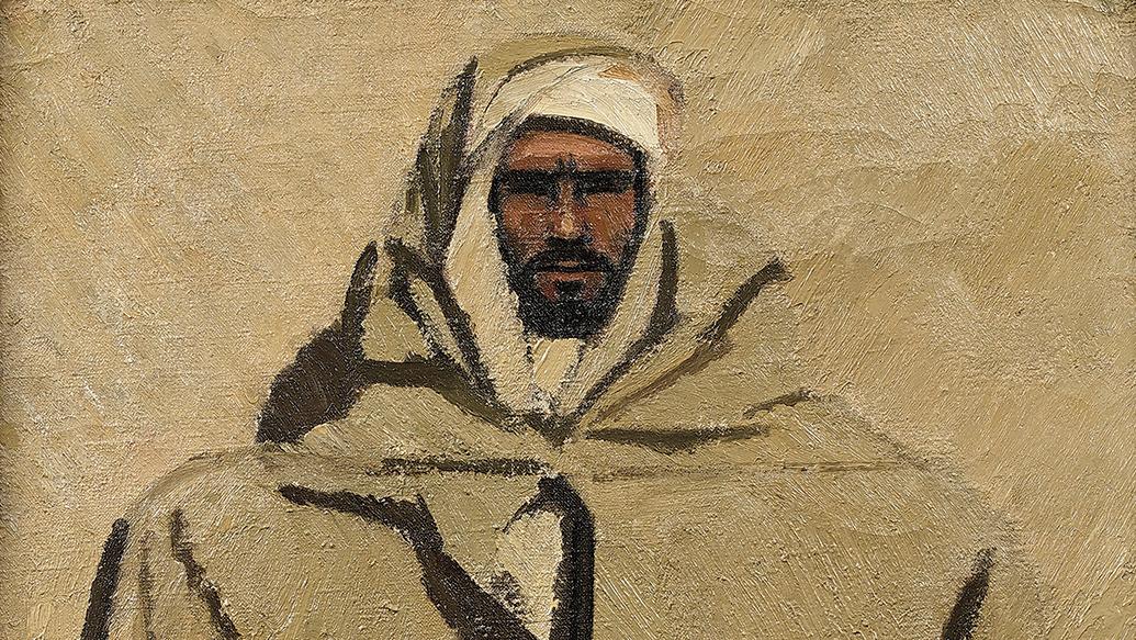 Bernard Boutet de Monvel (1881-1949), Fez, Oriental assis, 1918, huile sur toile,... Bernard Boutet de Monvel : vision du Maroc