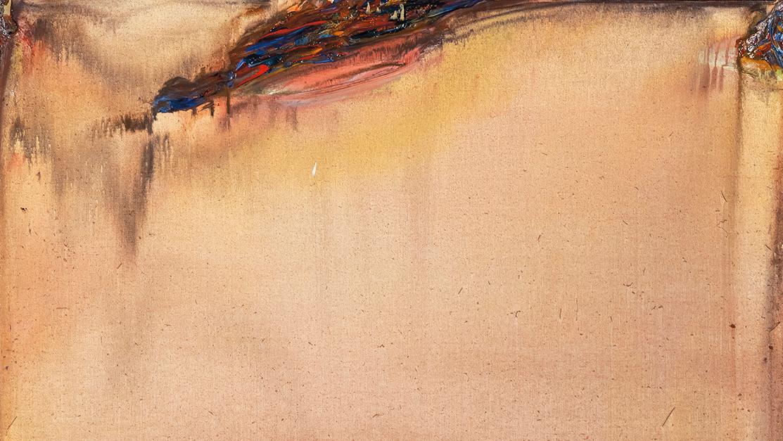 Olivier Debré (1920-1999), Ocre foncé, Touraine, 1990, huile sur toile signée et... La nature et le temps selon Olivier Debré