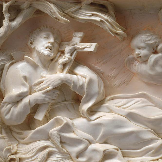 La mort de Saint François-Xavier saisie dans l'ivoire