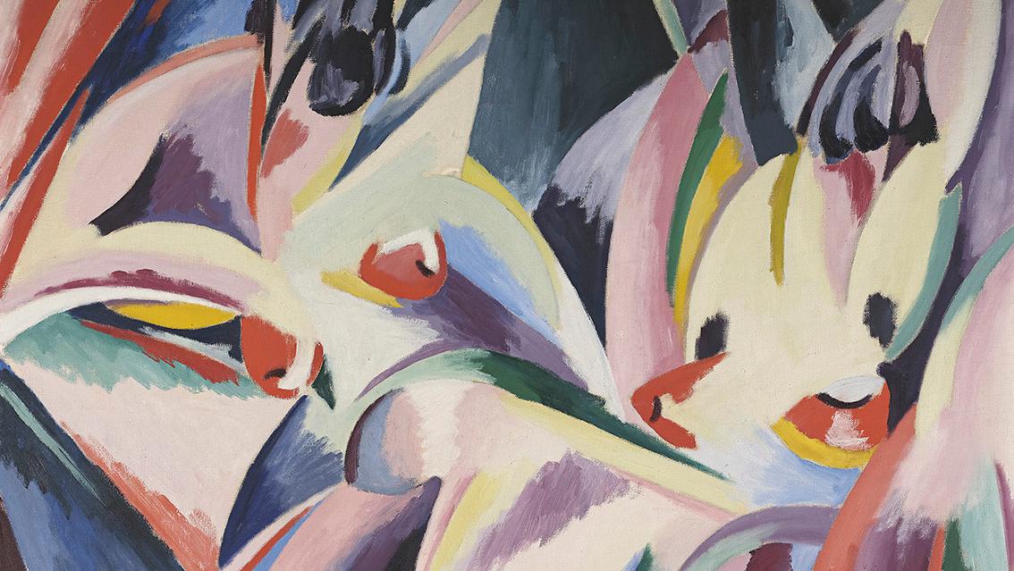 Alberto Magnelli (1888-1971), Explosion lyrique n° 1, huile sur toile, 1918, 130,5... Les cinquante nuances de bonheur d’Alberto Magnelli 