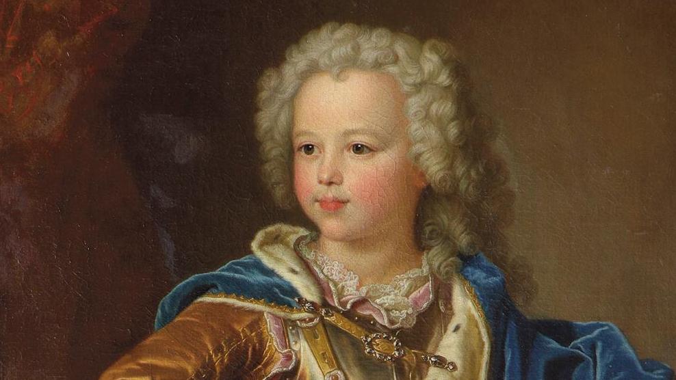 École française du XVIIIe siècle, atelier de Hyacinthe Rigaud (1659-1743), Portrait... Le duc de Luynes à 5 ans par l'atelier de Rigaud