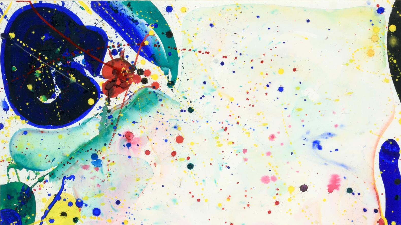 Sam Francis (1923-1994), Bright Ring Drawing, 1962, gouache et aquarelle sur papier,... Les champs colorés de Sam Francis