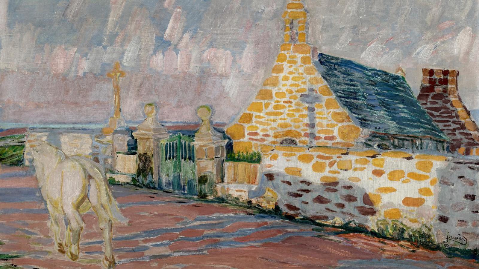 Frantisek Kupka (1871-1957), Le Cheval blanc, la chapelle Sainte-Anne devant la mer,... Kupka’s Legendary Brittany 