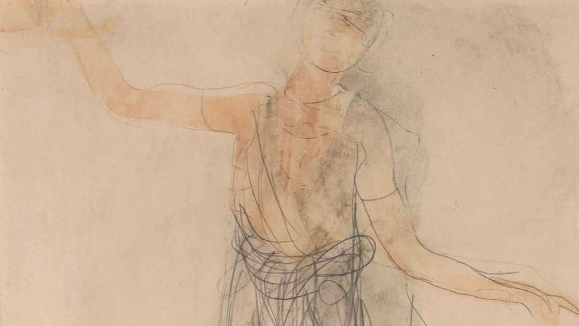 Auguste Rodin (1840-1917), Danseuse cambodgienne, 1906-1908, graphite, aquarelle... La danse cambodgienne sous le crayon de Rodin