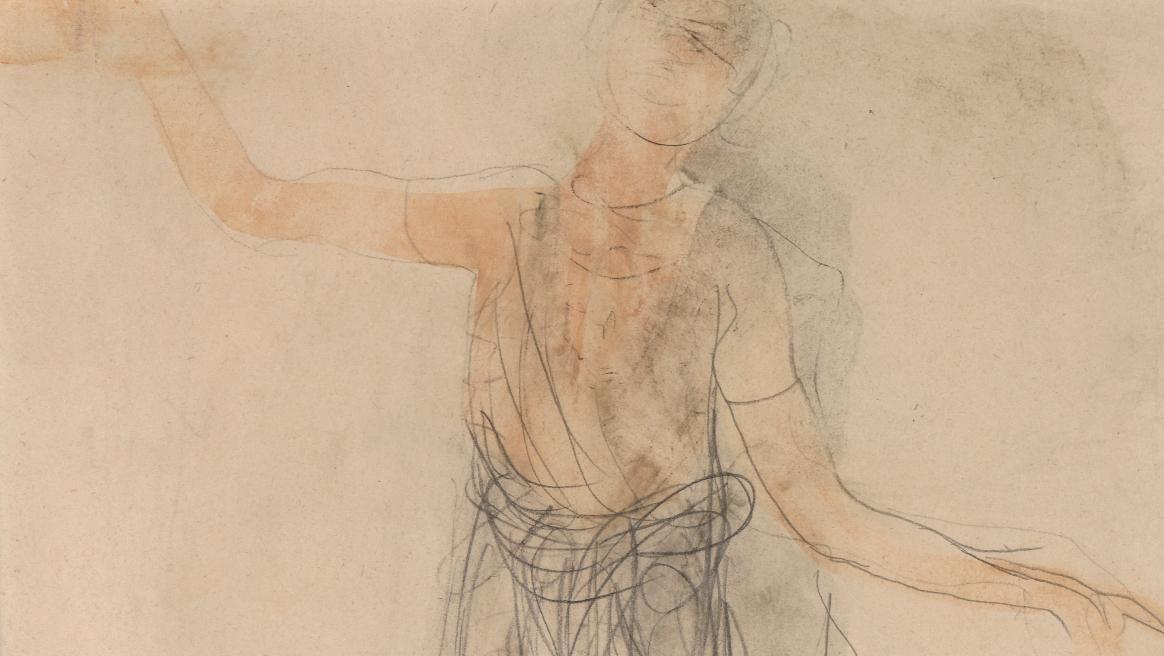 Auguste Rodin (1840-1917), Danseuse cambodgienne, 1906-1908, graphite, aquarelle... La danse cambodgienne sous le crayon de Rodin