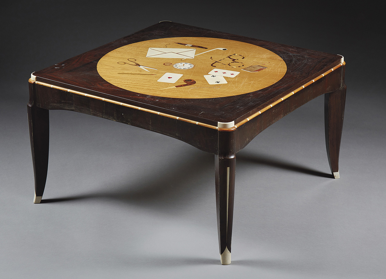 Une table de Leleu décorée par Foujita 