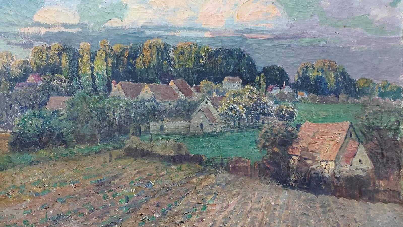 Vaclav Radimsky (1867-1946), Vue de Saint-Étienne-sous-Bailleul près de Giverny,... Vaclav Radimsky, peintre tchèque à Giverny