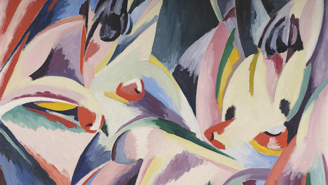Alberto Magnelli (1888-1971), Explosion lyrique n° 1, 1918, huile sur toile, 130,5 x 130,2 cm.... Le lyrisme explosif de Magnelli