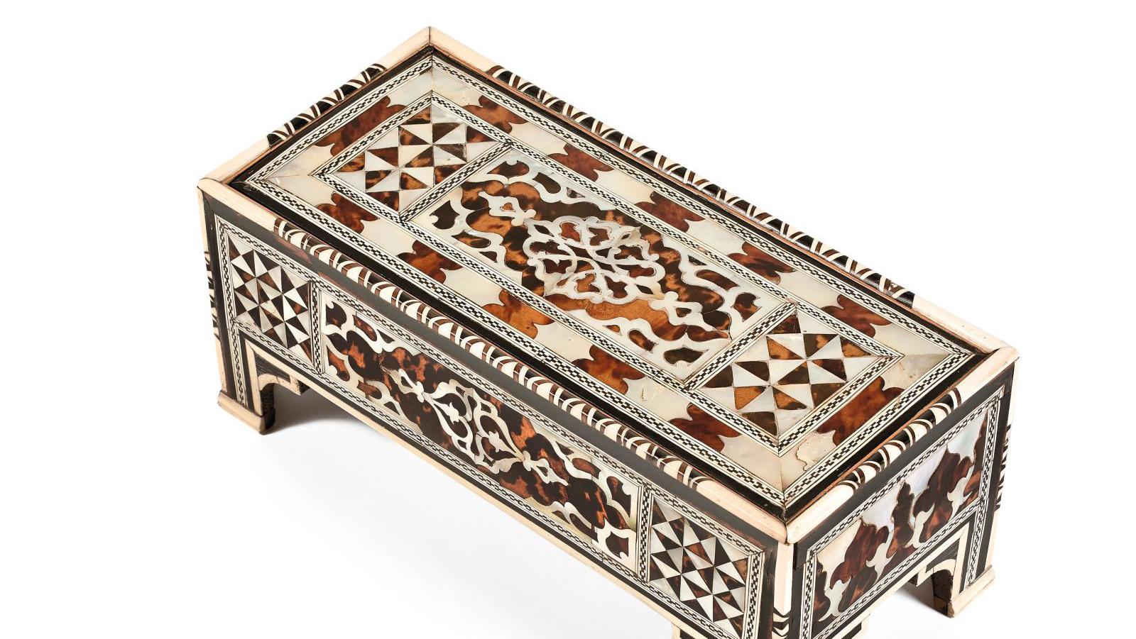 Ottoman Empire, late 16th century, Ottoman scribe’s writing desk in wood, tortoiseshell... An Ottoman Portable Desk 