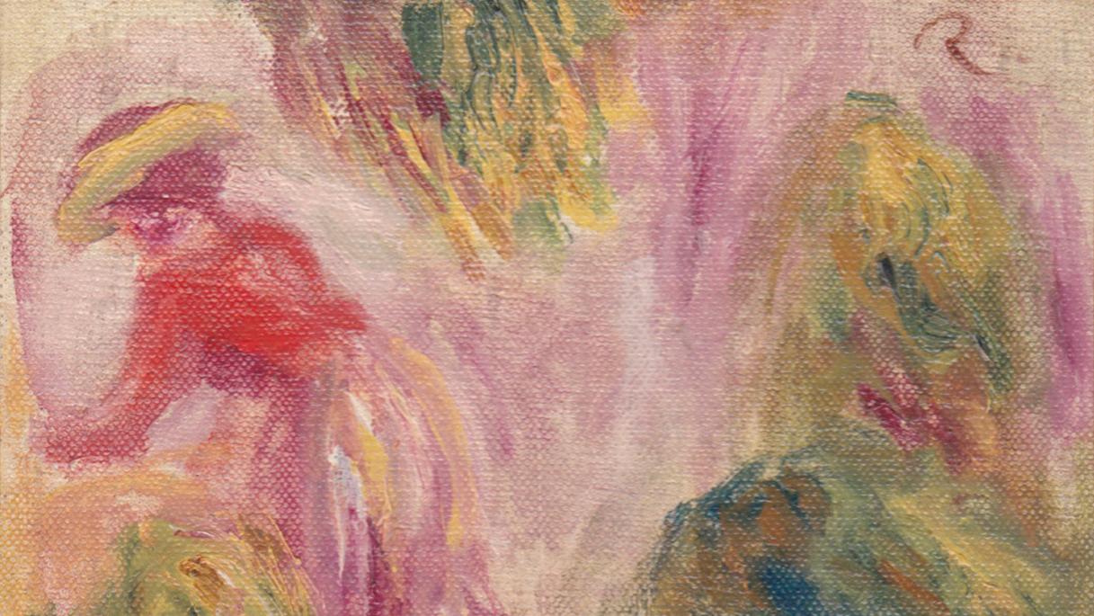 Pierre-Auguste Renoir (1841 - 1919), Étude de femme et paysage, c. 1908, oil on canvas... A Renoir from the Ambroise Vollard Collection