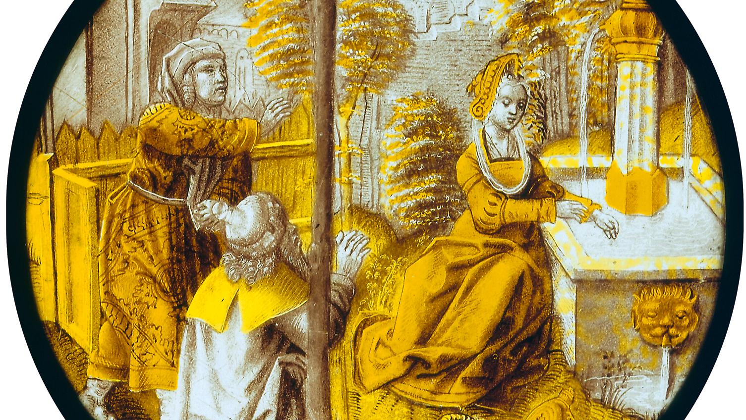 Suzanne et les Vieillards, Pays-Bas, vers 1475-1500. © Virtomusée de Romont Le monde imaginé des anciens Pays-Bas