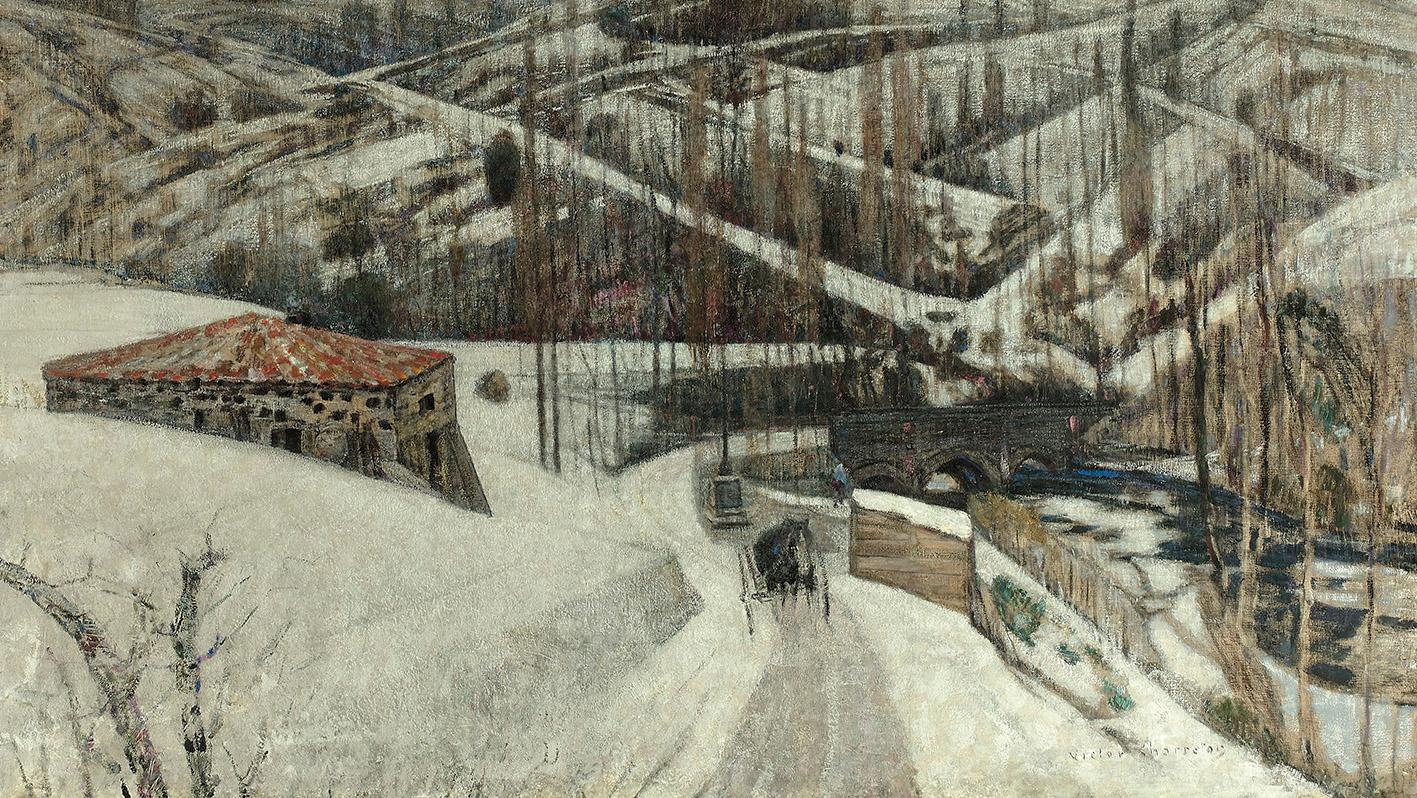 Victor Charreton (1864-1936), Les Chemins en montagne, chemin de Saint-Amant, vallée...  Victor Charreton en 150 œuvres