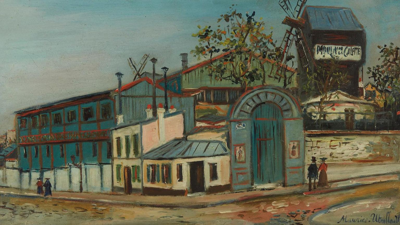 Maurice Utrillo (1883-1955), Le Moulin de la Galette, 1921, huile sur panneau, 27... Maurice Utrillo, de Domrémy à Montmartre