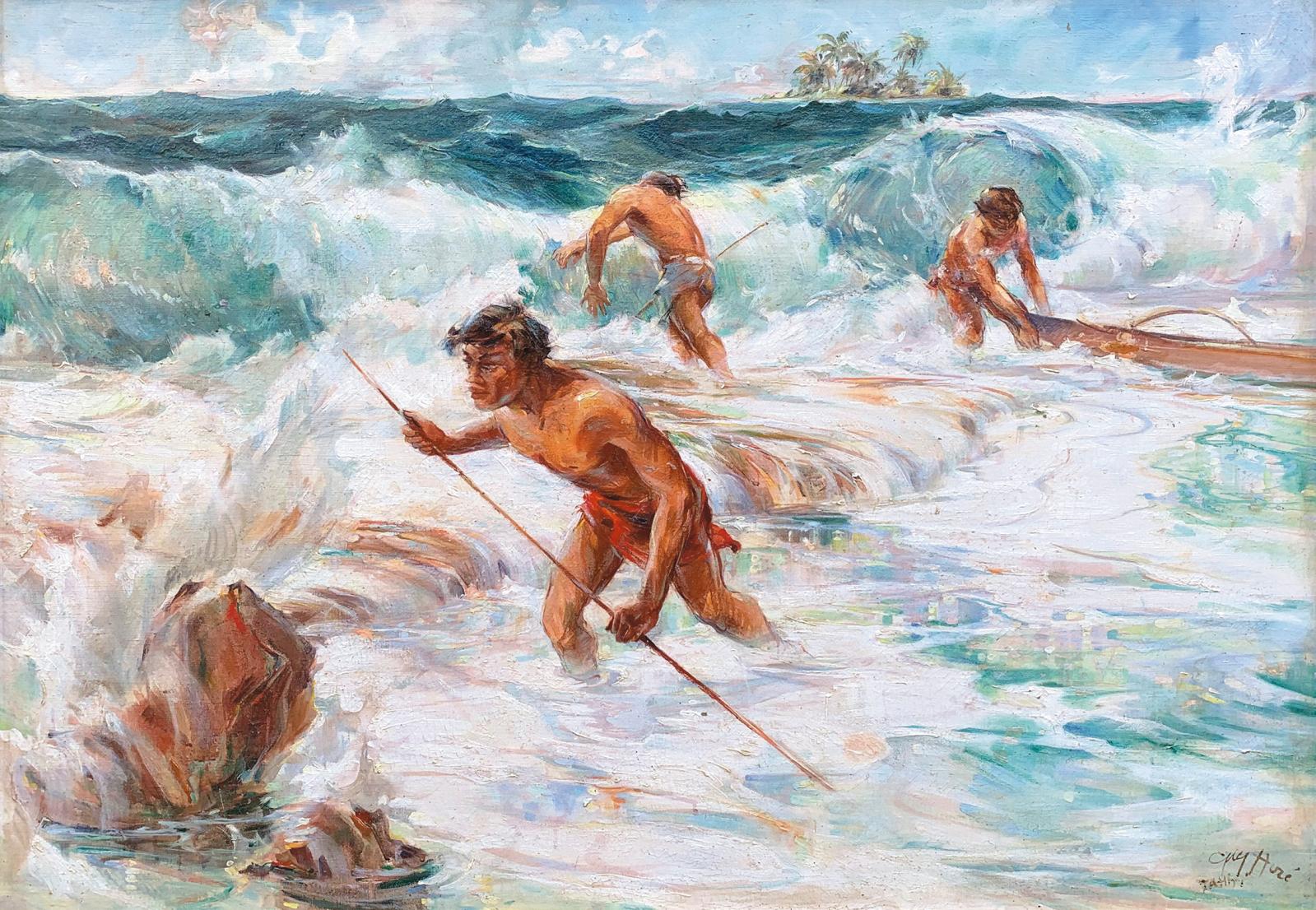 Huzé peint Tahiti