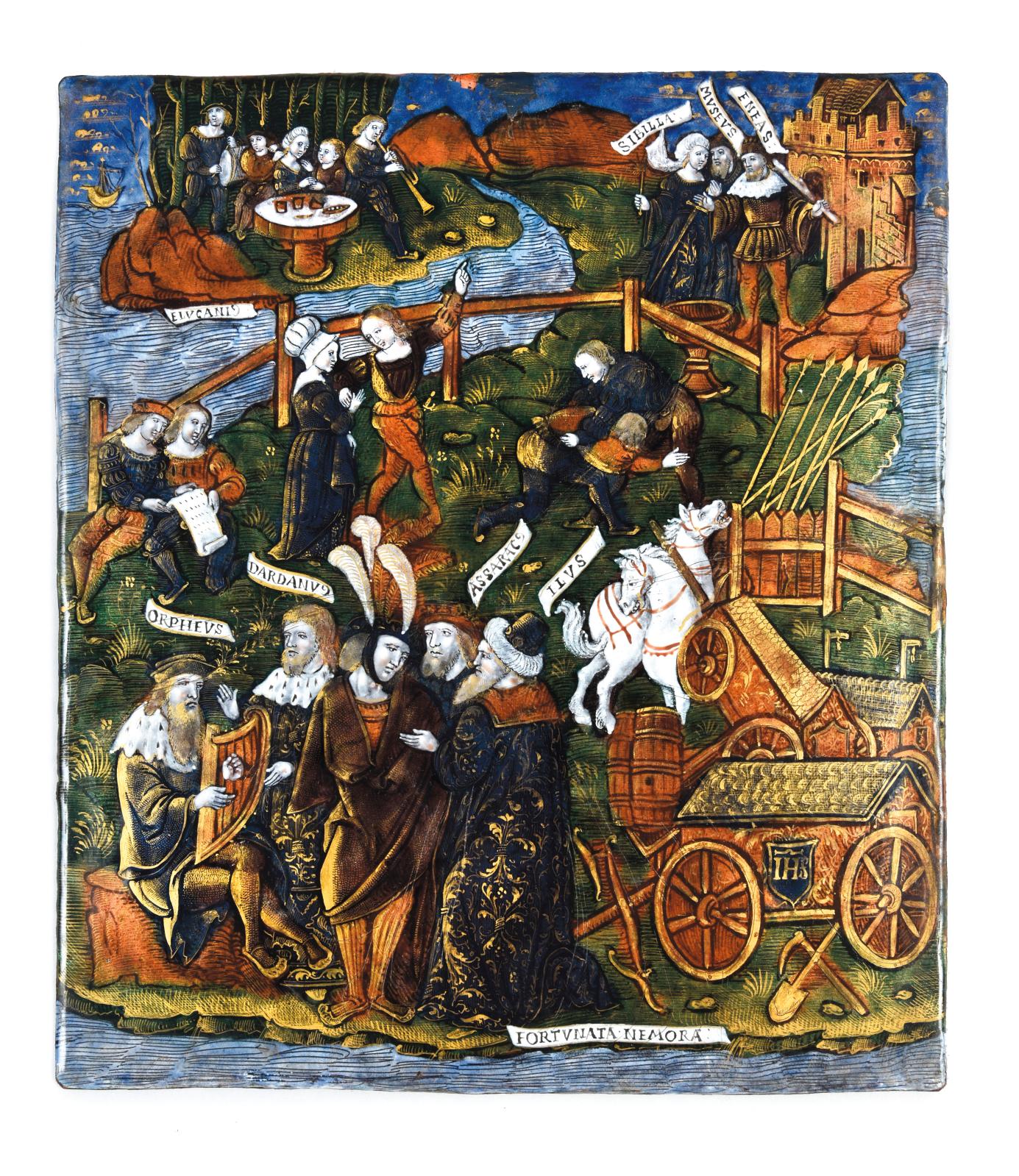 Une plaque émaillée, vers 1525-1530, du Maître de l’Énéide