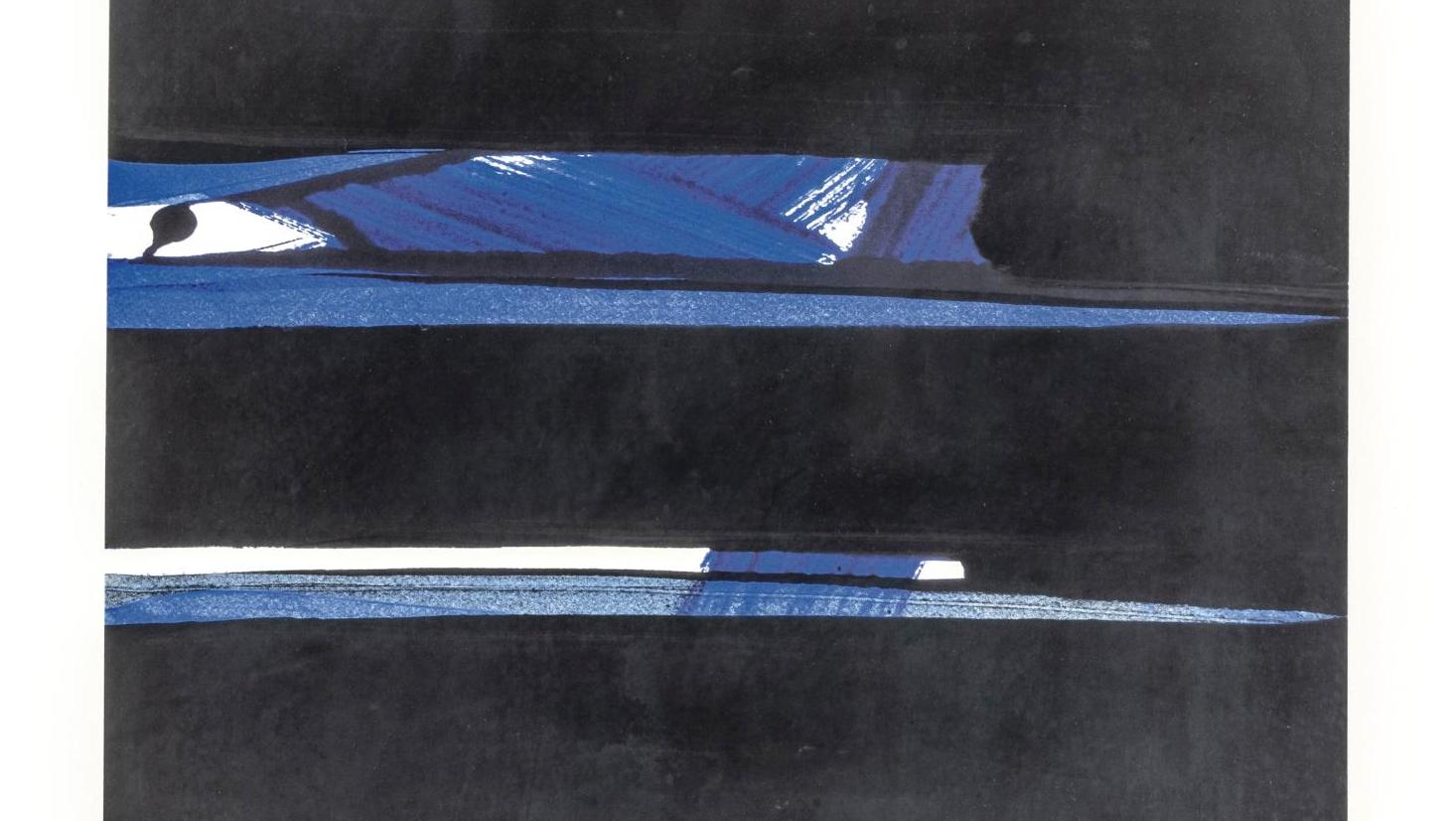 Pierre Soulages (né en 1919), Sérigraphie n° 20, 1991, 94/100, 57 x 60 cm. Adjugé... Le burin avec Schongauer, la sérigraphie avec Soulages