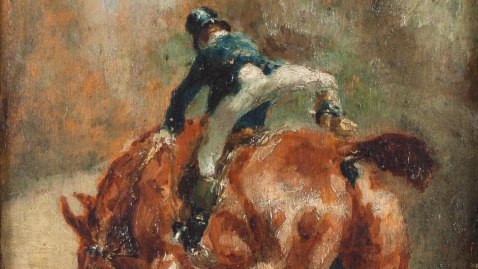 Henri de Toulouse-Lautrec (1864-1901), Jeune cavalier enfourchant sa monture, 1880,... A Historic Toulouse-Lautrec
