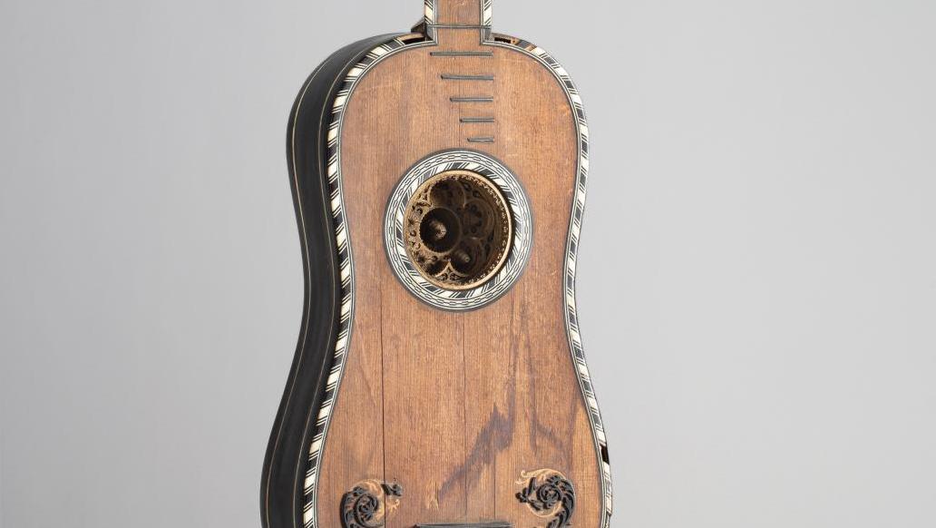 Paris, seconde moitié du XVIIe siècle. Guitare baroque d’Alexandre Voboam, if, épicéa,... Les cinq cordes d'une guitare de bon goût
