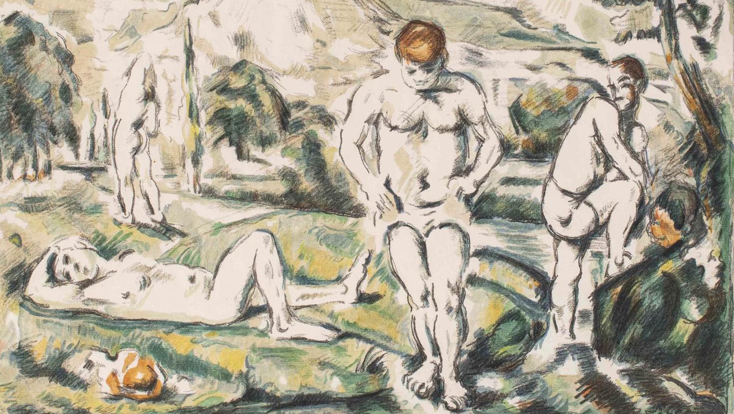 Paul Cézanne (1839-1906), Les Baigneurs (grande planche) (The Bathers, Large Plate),... A Celebration of Engraving: Masters from Piranesi to Picasso