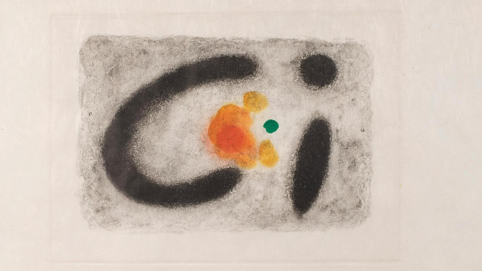 Juan Miró (1893-1983), Fusées, album in-folio en feuilles contenant la suite complète... De Piranèse à Miró, des fusées dans le ciel de l’estampe