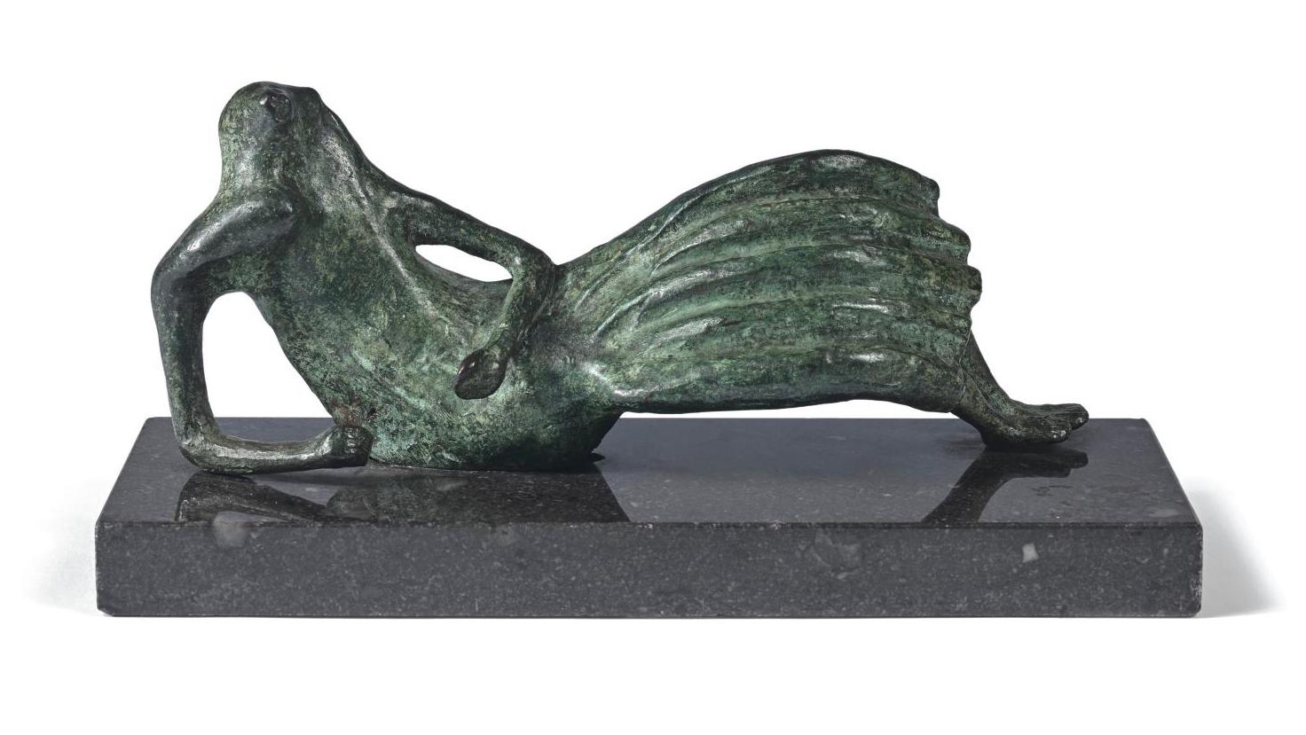 Henry Moore (1898-1986), Reclining Figure No. 5, 1952, bronze with a green patina,... The Estate Sale of Sylvie Guerlain Includes Works by Moore and Leonor Fini