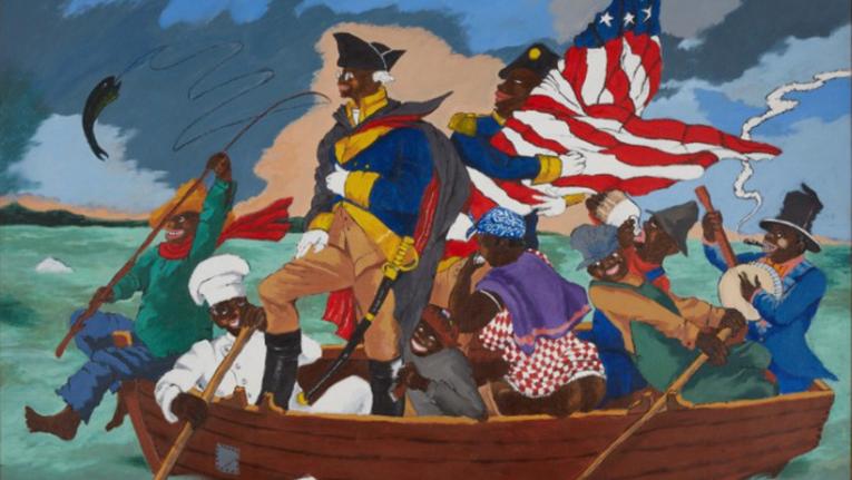 George Washington Carver Crossing the Delaware (1975), to be sold at Sotheby's New... Art Market Overview: Rising Prices for Paintings by American Artist Robert Colescott