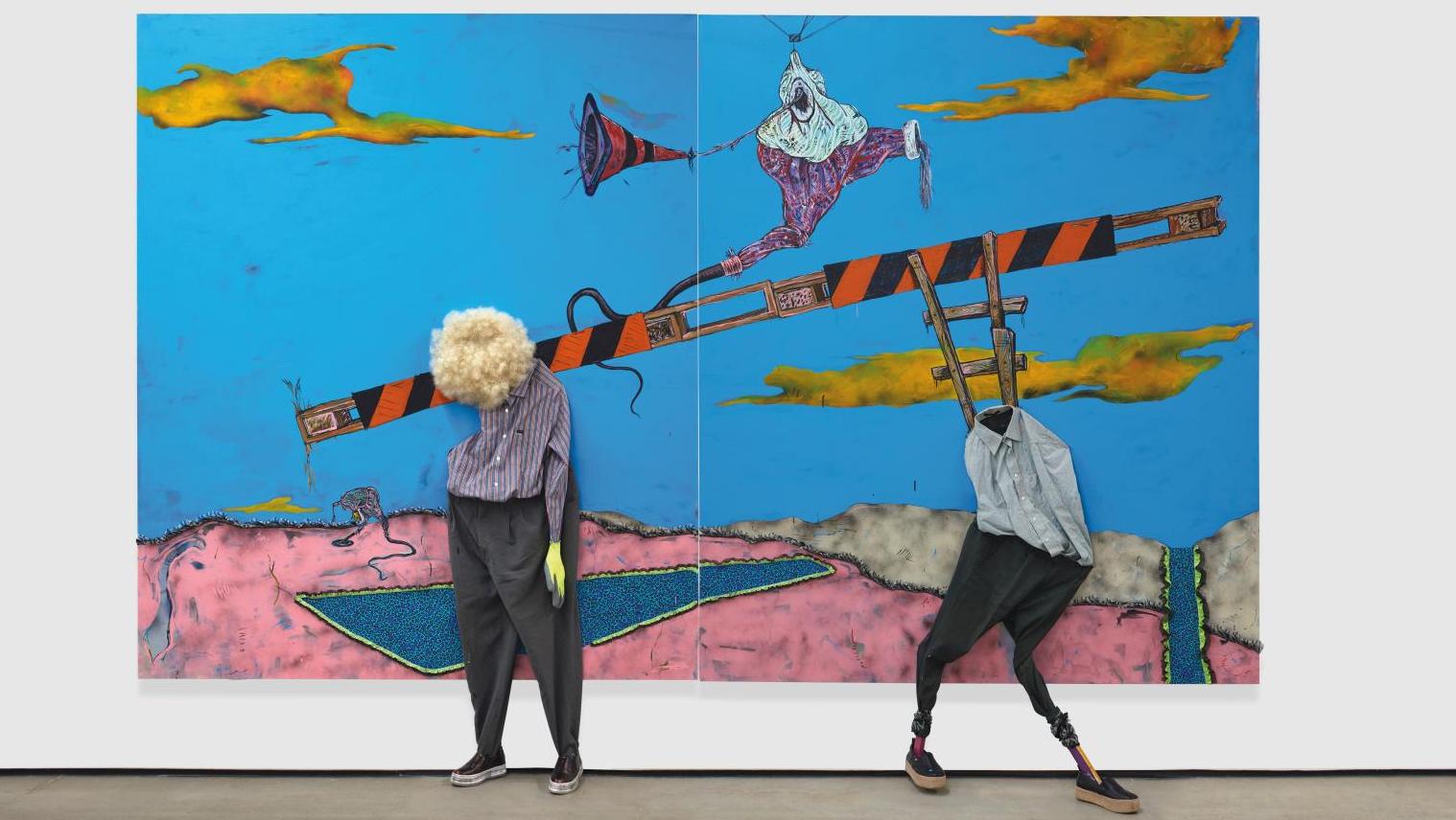 Simphiwe Ndzube (né en 1990), The Theft of Fire (Diptych), Armory Show 2018.  Une semaine très new-yorkaise