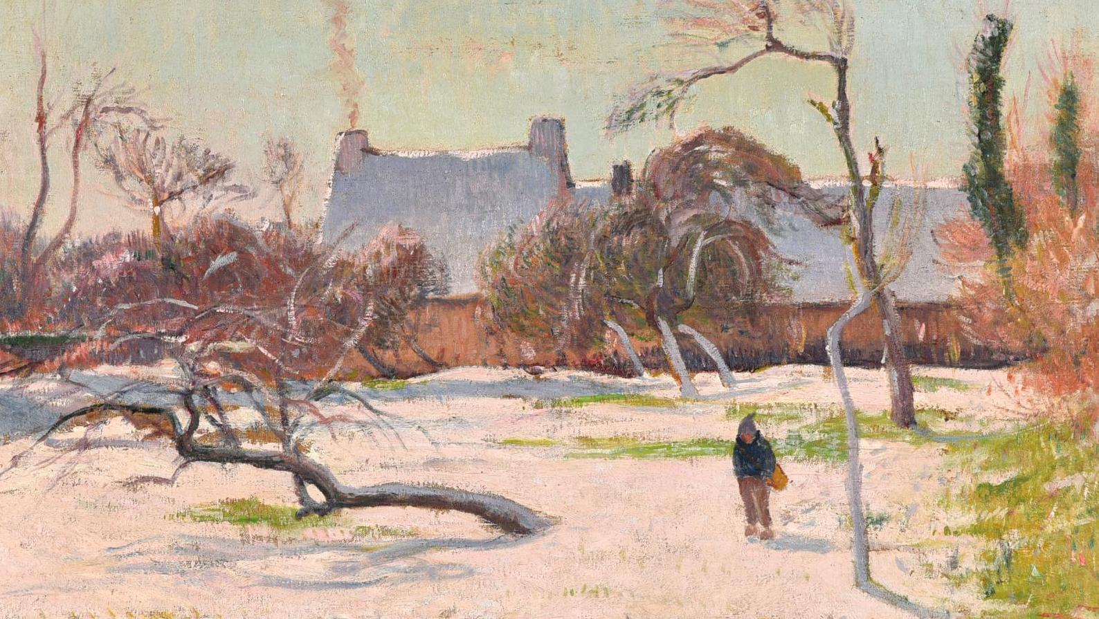 Henry Moret (1856-1913), Ferme sous la neige, huile sur toile, 1891, 54 x 65 cm.... Pluie de récompenses pour Henry Moret