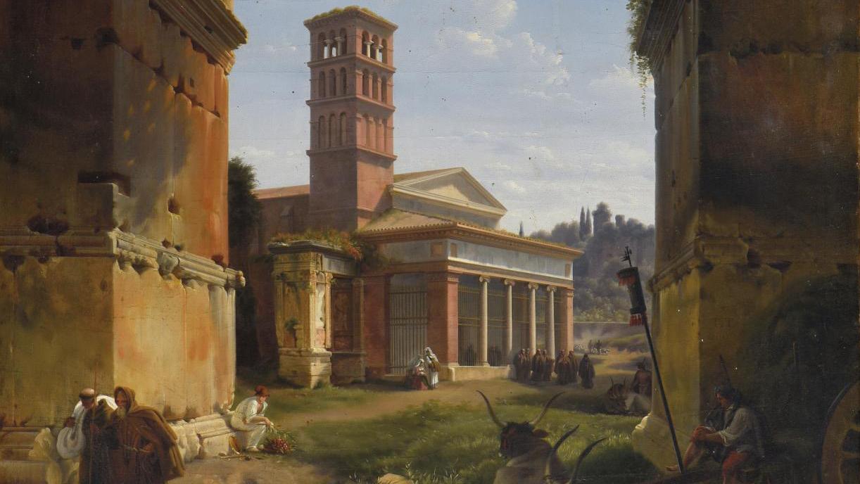 Lancelot-Théodore Turpin de Crissé (1782-1859), Vue prise à Rome sous l'arc de Janus... Ancient Rome Through the Romantic Eyes of Turquin de Crissé