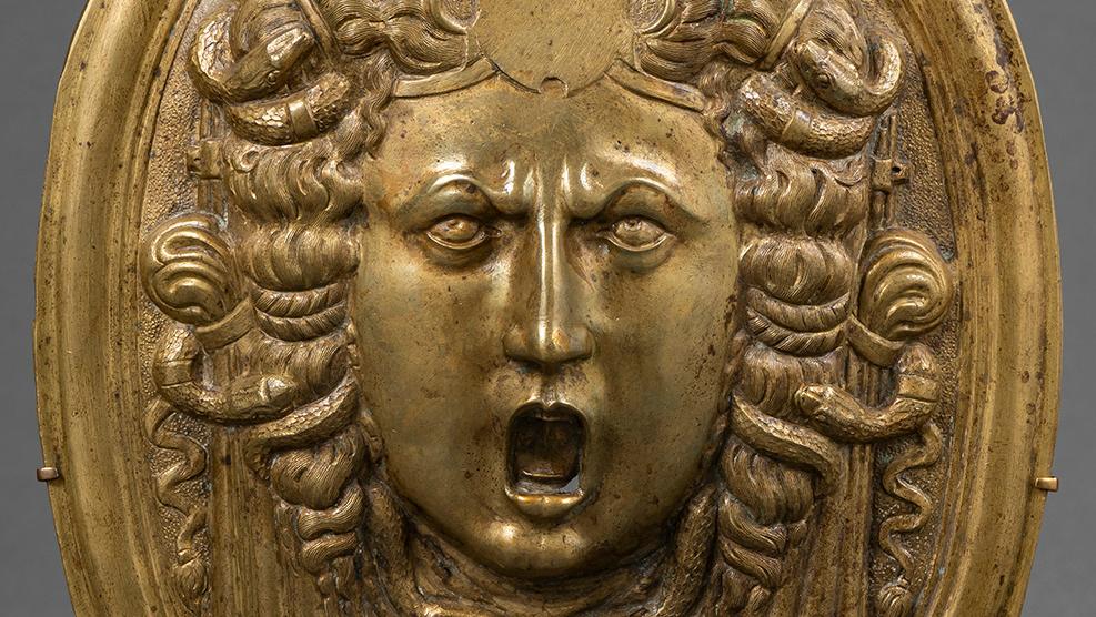 Northern Italy (Milan?), oval plaque on a ceremonial shield depicting Medusa, second... The Sismann Gallery Spotlights the Renaissance in Paris