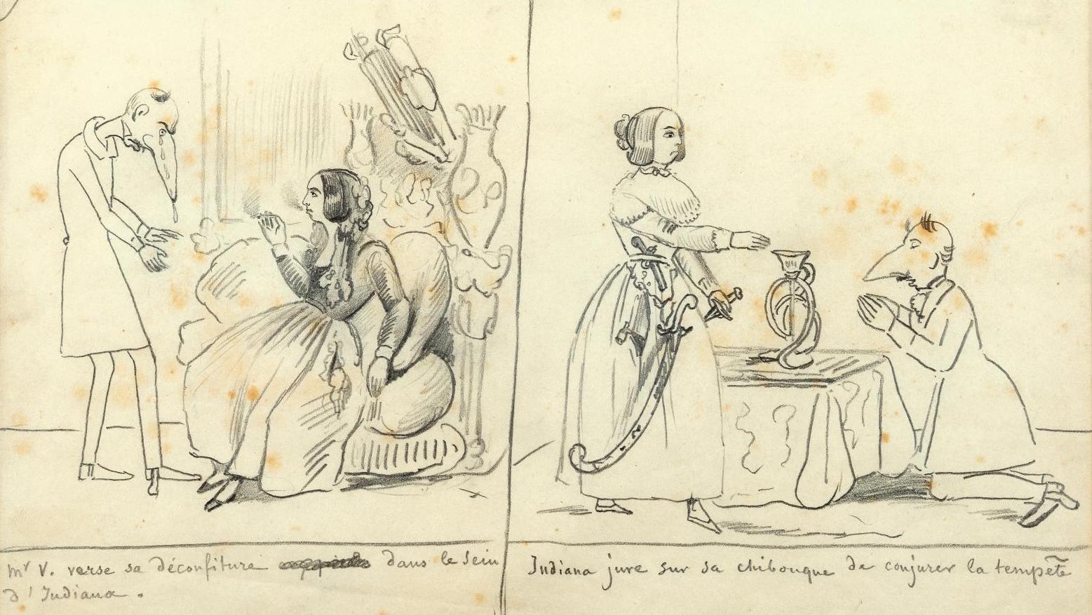 Alfred de Musset (1810-1857), Les Péripéties du mariage de Pauline Garcia avec Louis... Musset, de la plume au crayon