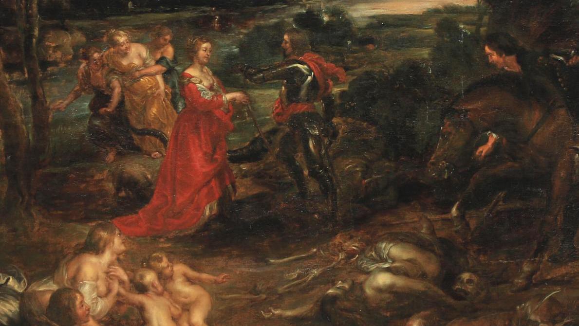 Studio of Peter Paul Rubens (1577–1640), Allegory with St. George and the Dragon... From Rubens to Monet, the Itinerary of the 33rd Garden Party Auction