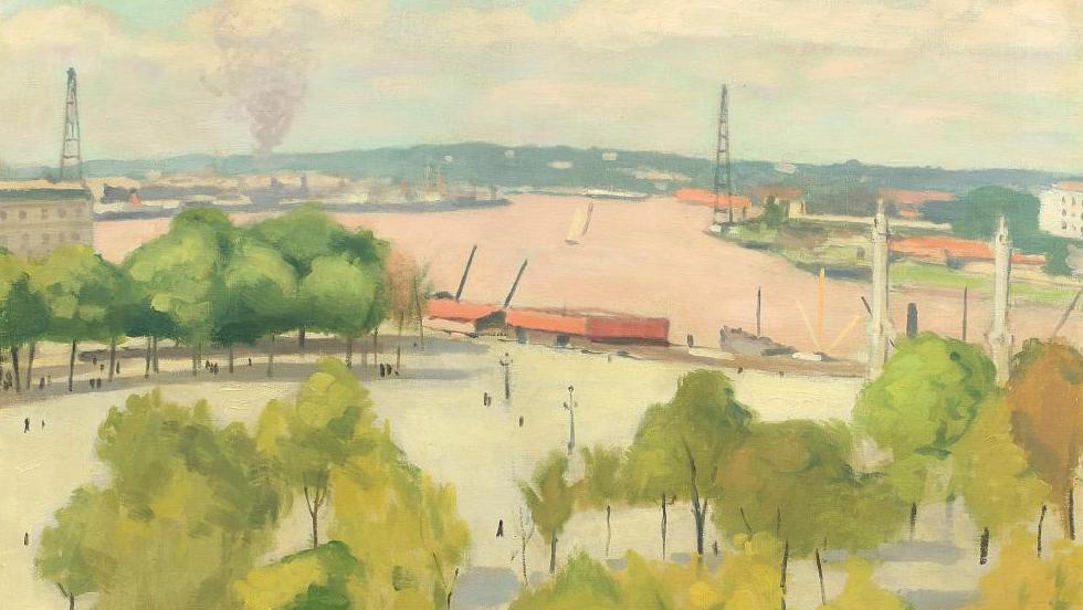 Albert Marquet (1875-1947), Bordeaux, Les Quinconces, 1924, oil on canvas, 60 x 81... Albert Marquet: Inspirations from Bordeaux