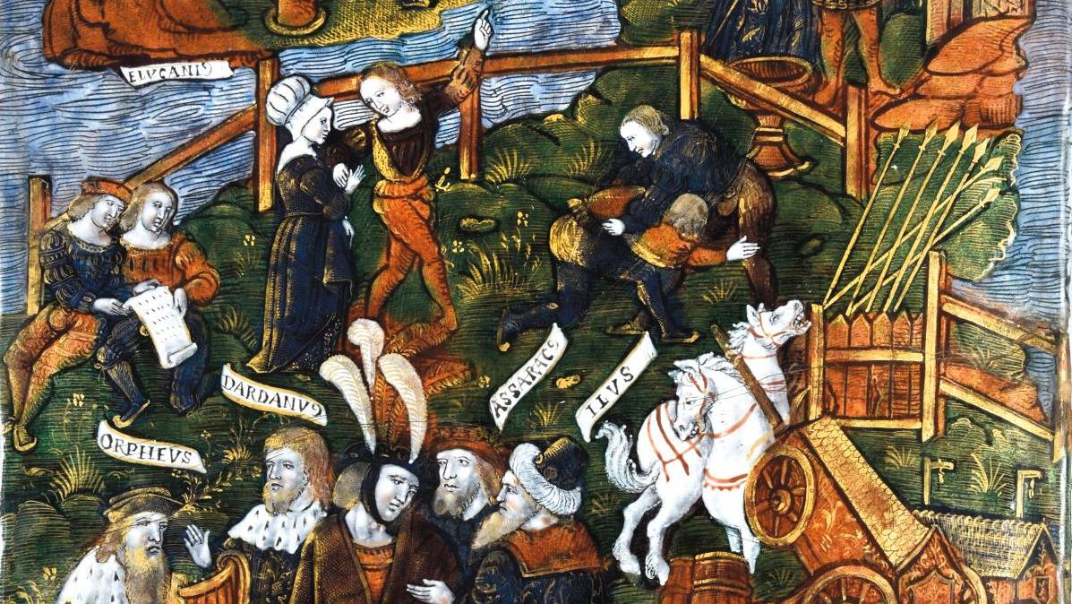 Maître de l’Énéide, Limoges, vers 1525-1530, Les Bocages fortunés, plaque en émail... Record pour le Maître de l'Énéide