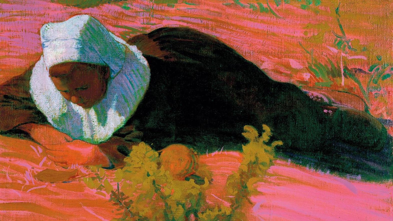 Cuno Amiet (1868-1961), Bretonne couchée (Liegende Bretonin), 1893, huile sur toile,... L’exception helvétique au musée d'Orsay