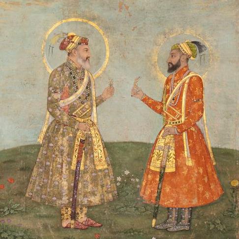 Double portrait de Shah Jahan, empereur moghol - Avant Vente