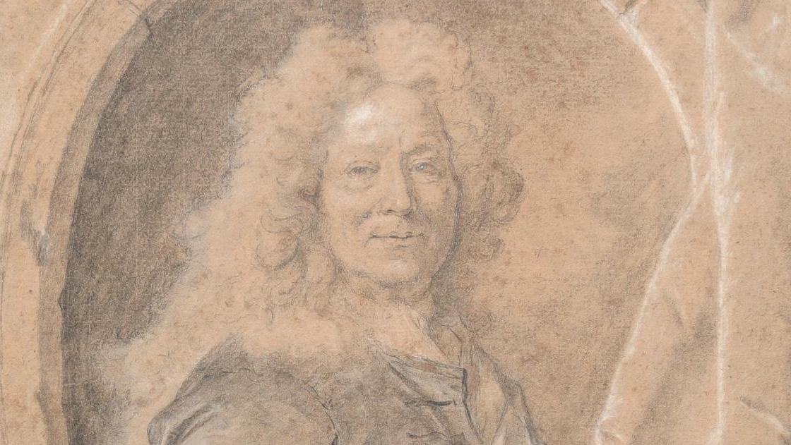 Hyacinthe Rigaud (1659-1743), Ajustement du portrait du sculpteur François  Girardon... Rigaud, Girardon et Duchange 