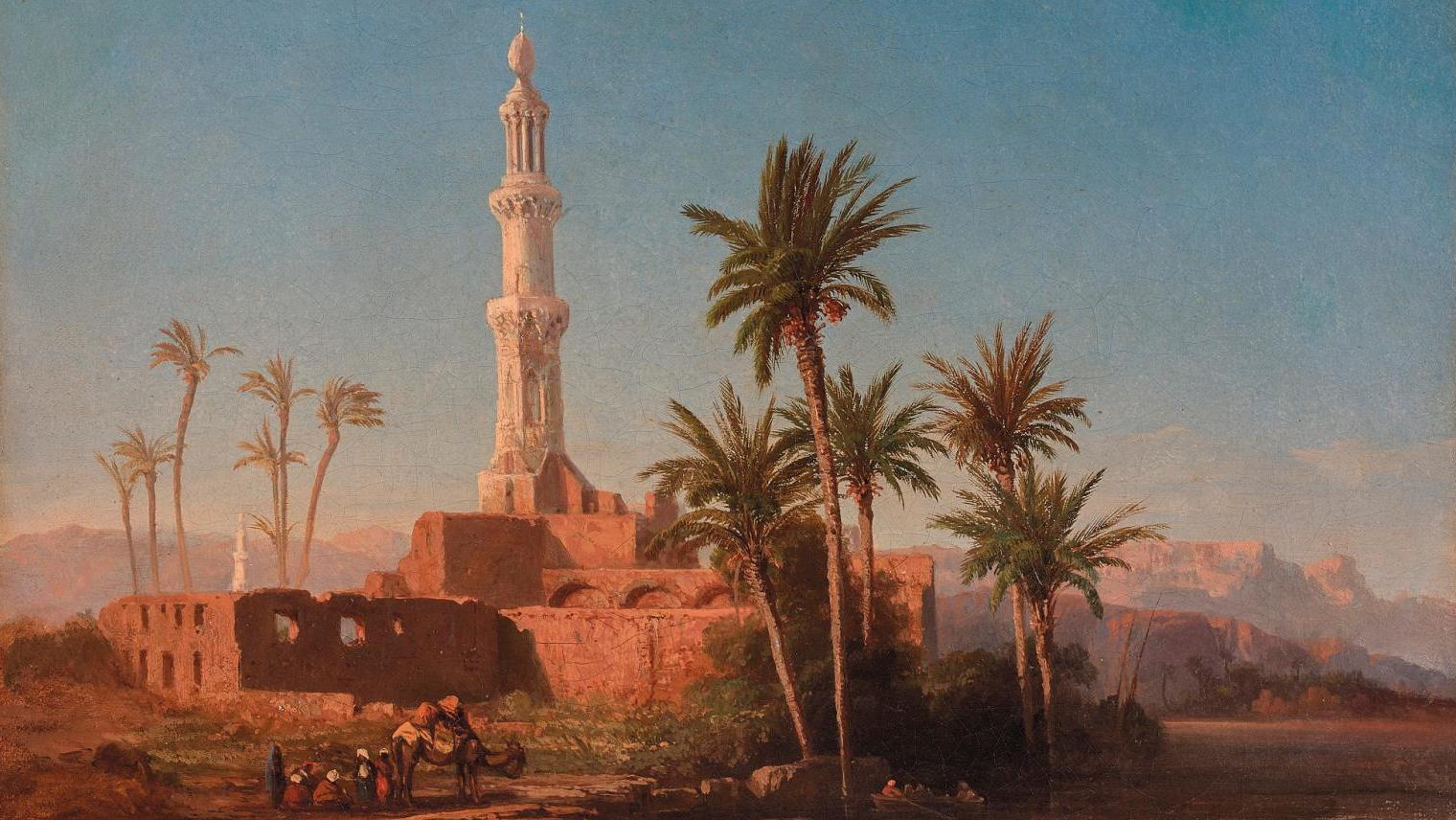 Ivan Konstantinovich Aïvazovsky (1817-1900), Une oasis en Égypte, huile sur toile,... Le mirage russe d'Aïvazovsky