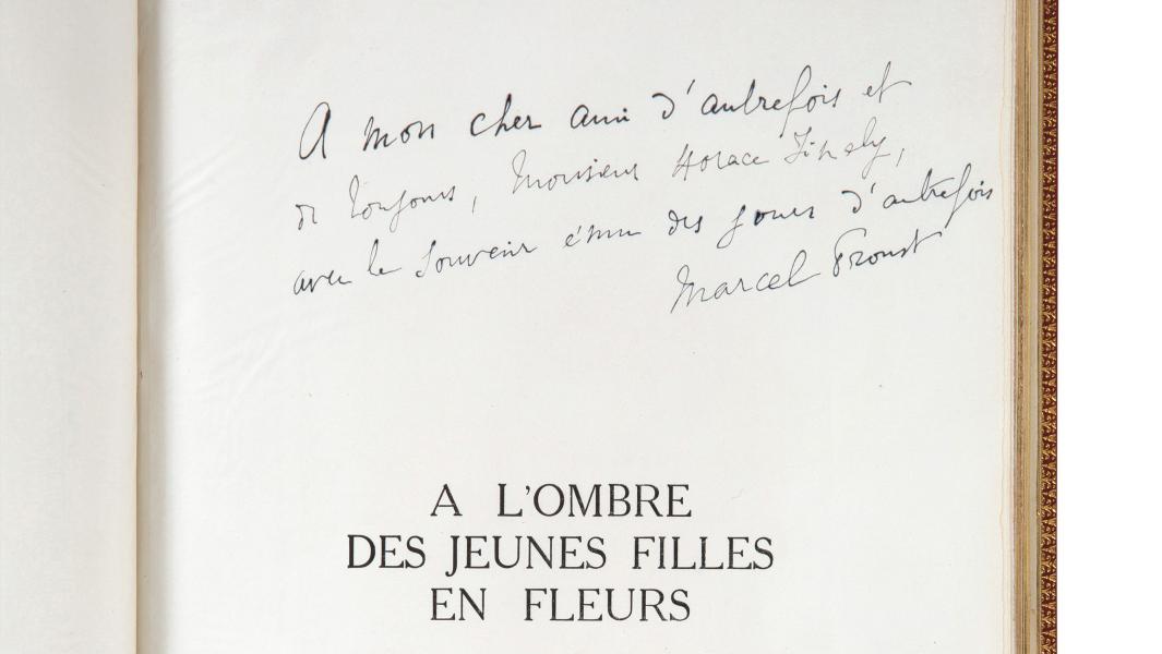 Marcel Proust (1871-1922), À l’ombre des jeunes filles en fleurs, Paris, éditions... Marcel Proust et Horace Finaly