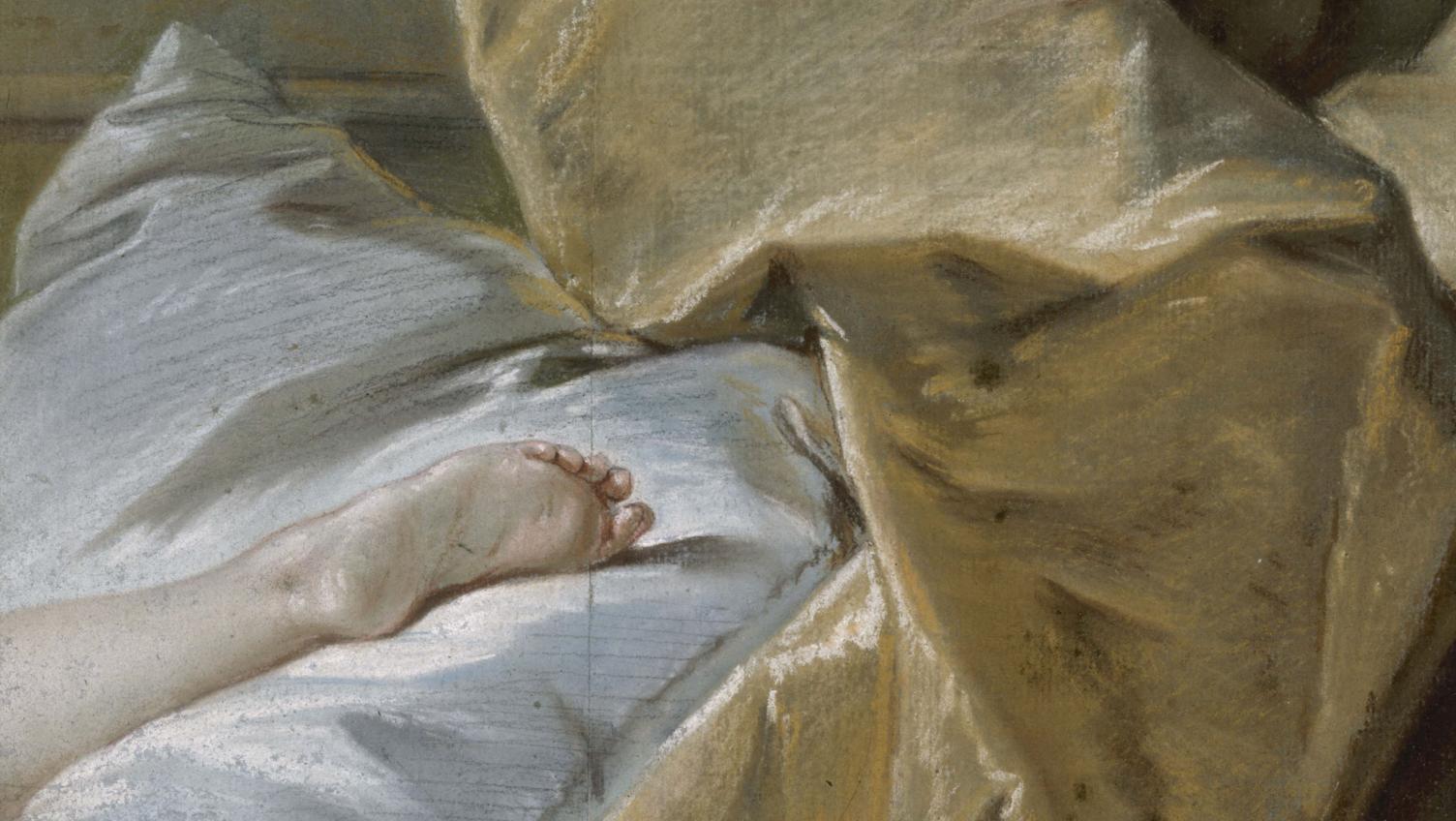 François Boucher (1703-1770), Étude de pied, vers 1751-1752, pastel (détail). © Musée... Désir et volupté au musée Cognacq-Jay