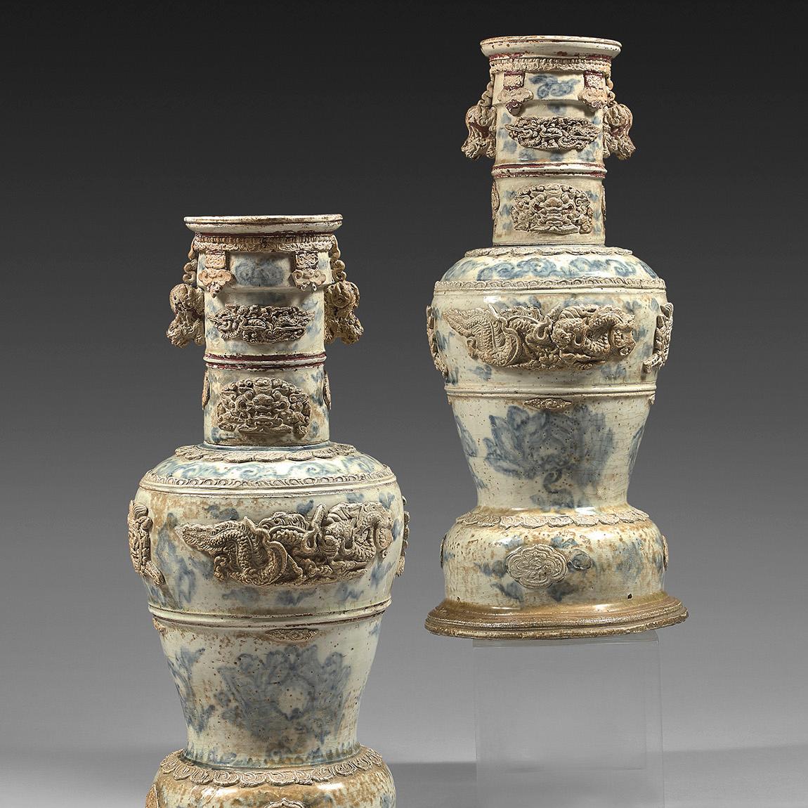 Vases vietnamiens des XVe-XVIe siècles en grès - Après-vente