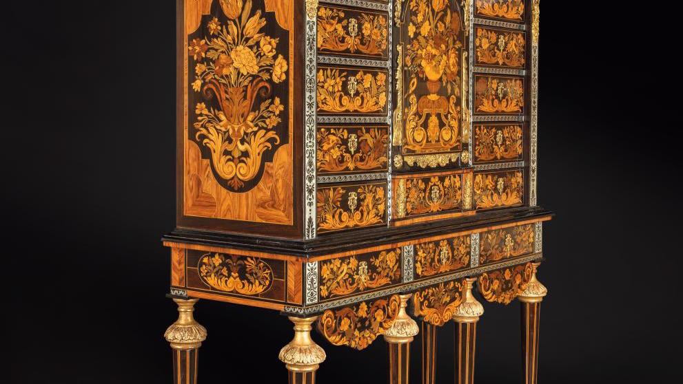 Attributed to André-Charles Boulle (1642-1732), Louis XIV period. Cabinet in stained... The Heart of French Cabinetmaking During the Ancien Régime with Boulle and Roussel