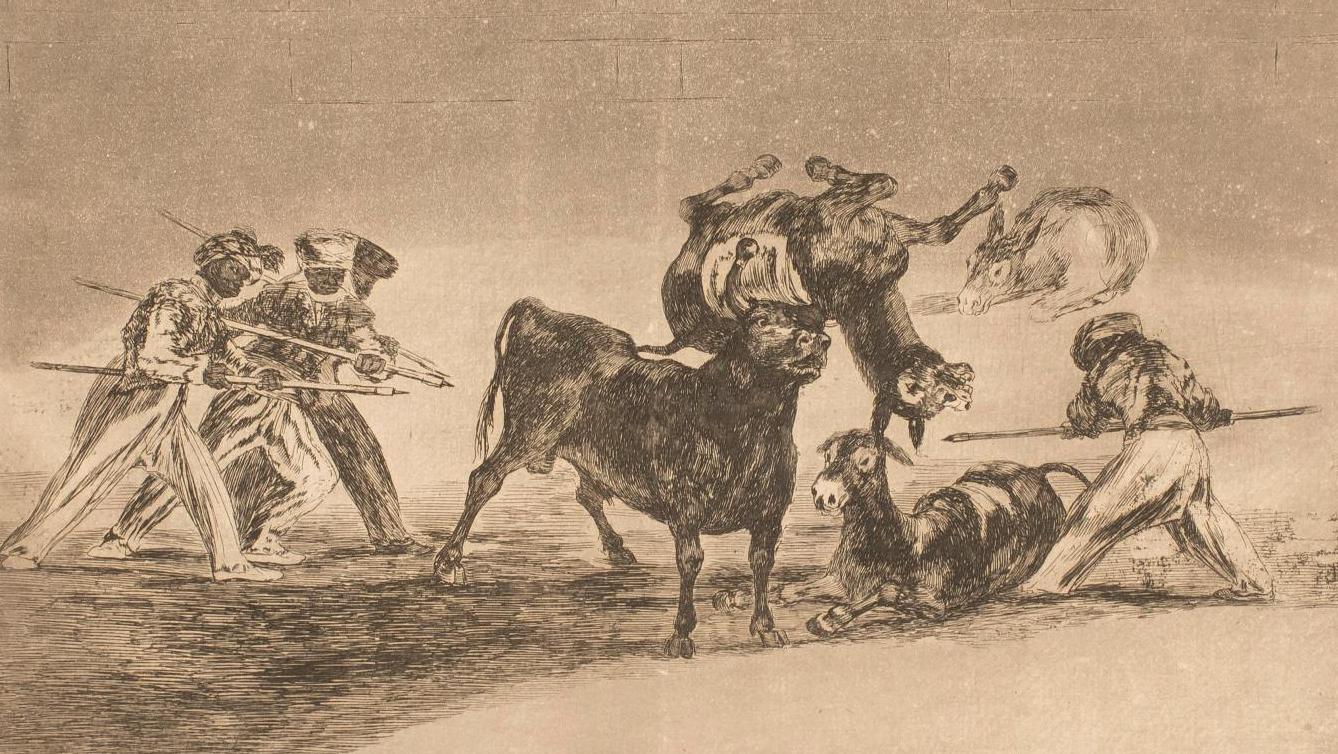 Francisco de Goya y Lucientes (1746-1828), Les Maures se servant d’ânes … (Tauromaquía,... Francisco de Goya, le matador du crayon 
