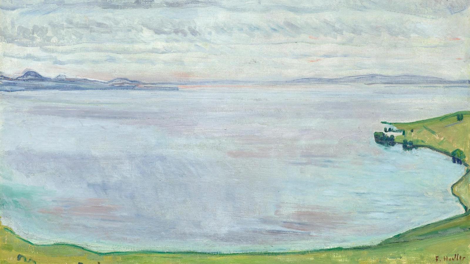 Ferdinand Hodler (1853-1918), Lac de Genève, vu de Chexbres, vers 1911, huile sur... Ferdinand Hodler : paysage infini 