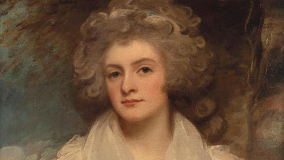 George Romney (1734-1802), Portrait de madame Henrietta Glyn, huile sur toile, 74 x 61 cm. ... George Romnay, portraitiste de l’âme 