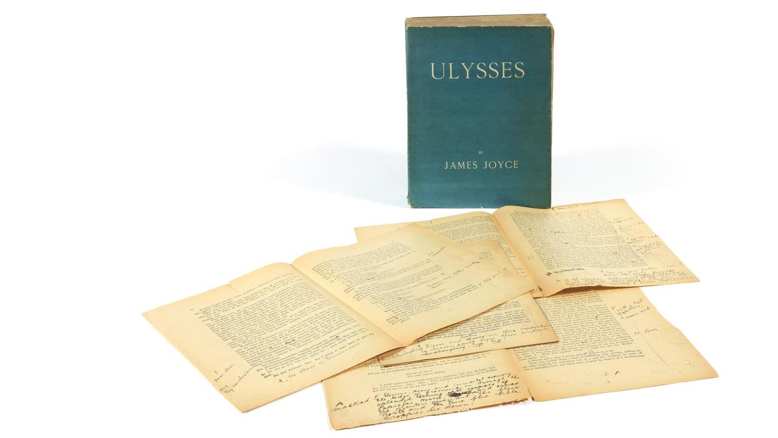 James Joyce (1882-1941), Ulysses, épreuves d’imprimerie corrigées de seize pages... Le Joyce de la collection Kahn…
